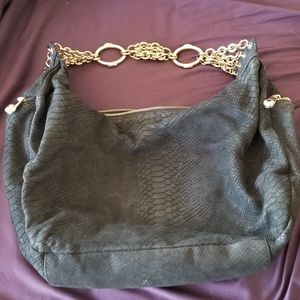 Henri Bendel Suede Snake Skin Purse